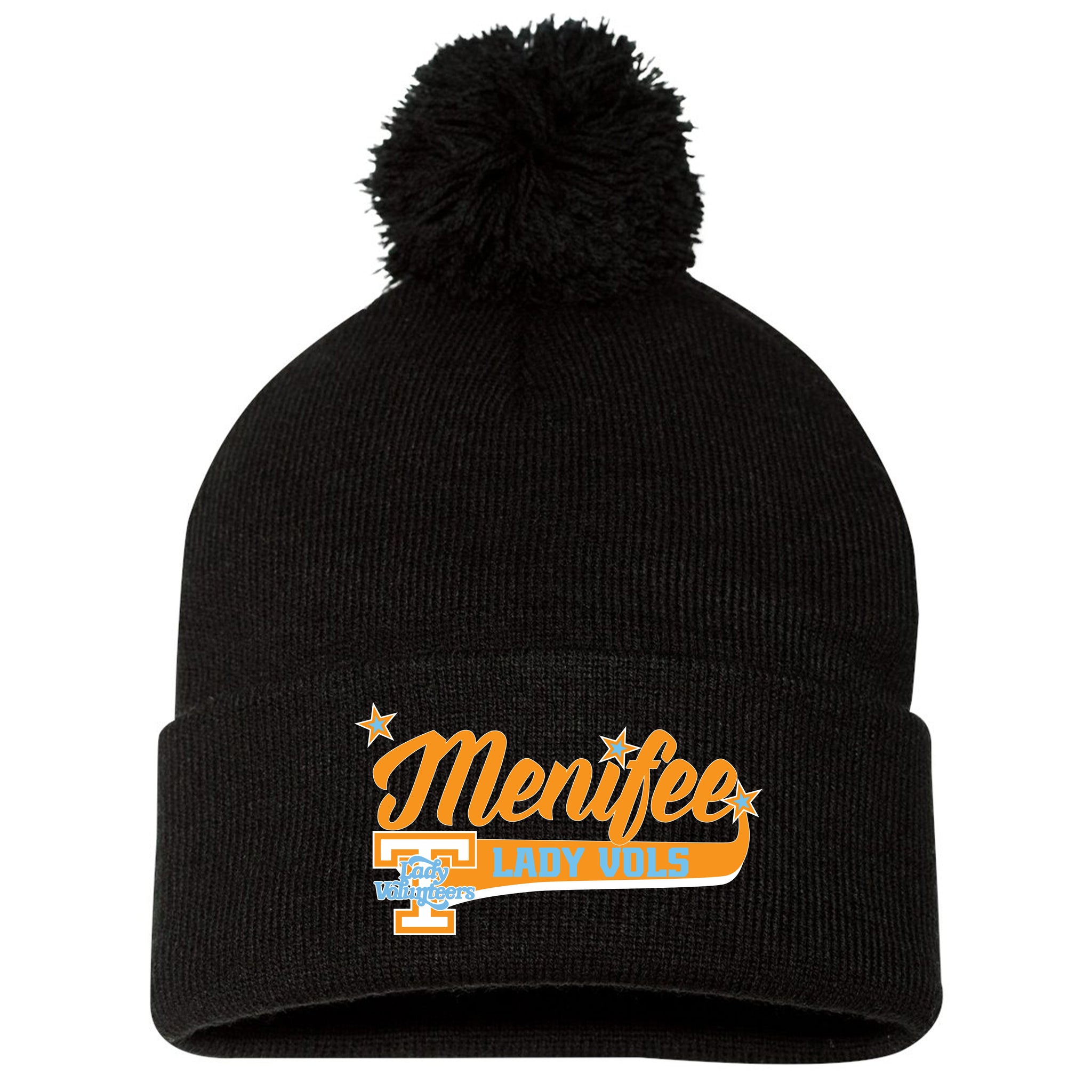 Menifee Lady Vols Fastpitch Sportsman 12" Pom-Pom Cuffed Beanie