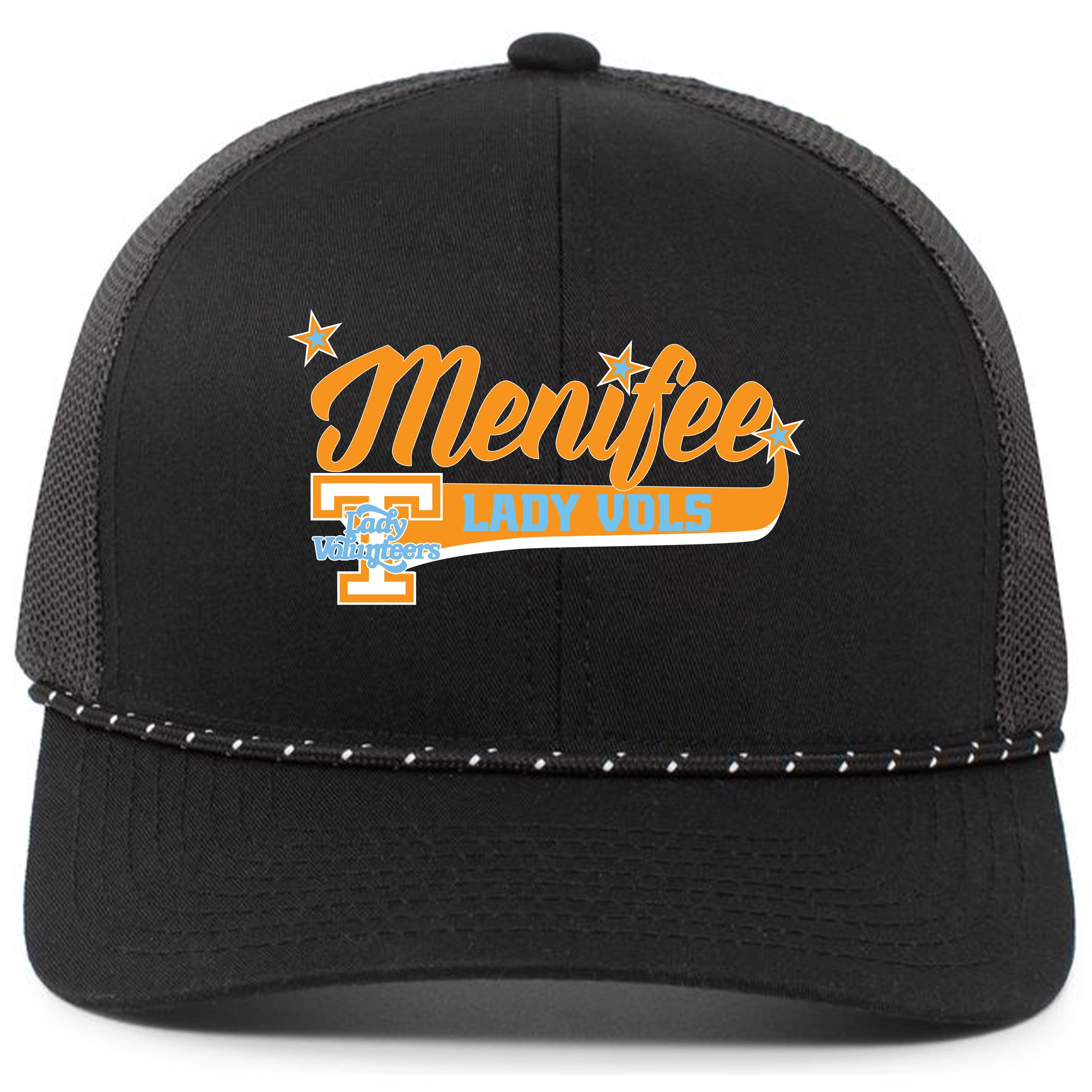 Menifee Lady Vols Fastpitch Pacific Headwear Trucker Snapback Braid Cap