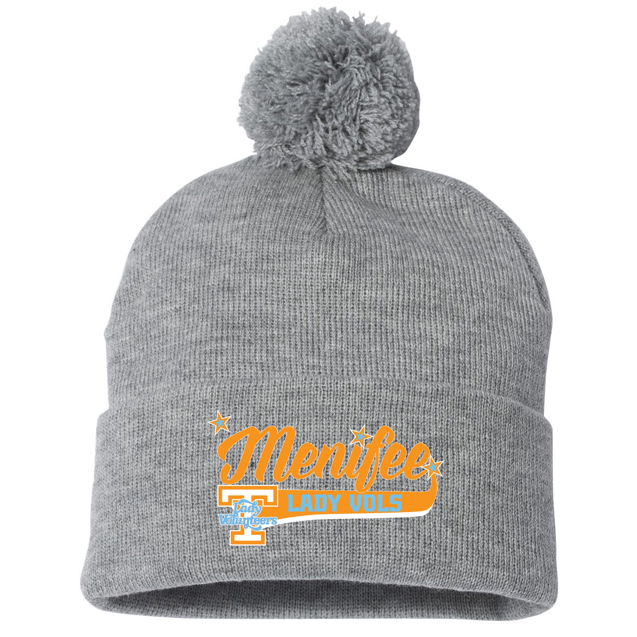 Menifee Lady Vols Fastpitch Sportsman 12" Pom-Pom Cuffed Beanie