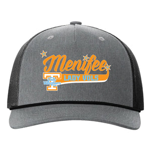 Menifee Lady Vols Fastpitch Richardson 112FPR Five Panel Trucker with Rope Snapback