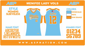 Menifee Lady Vols Fastpitch Womens/Girls Full Sublimation Uniform Sleeveless