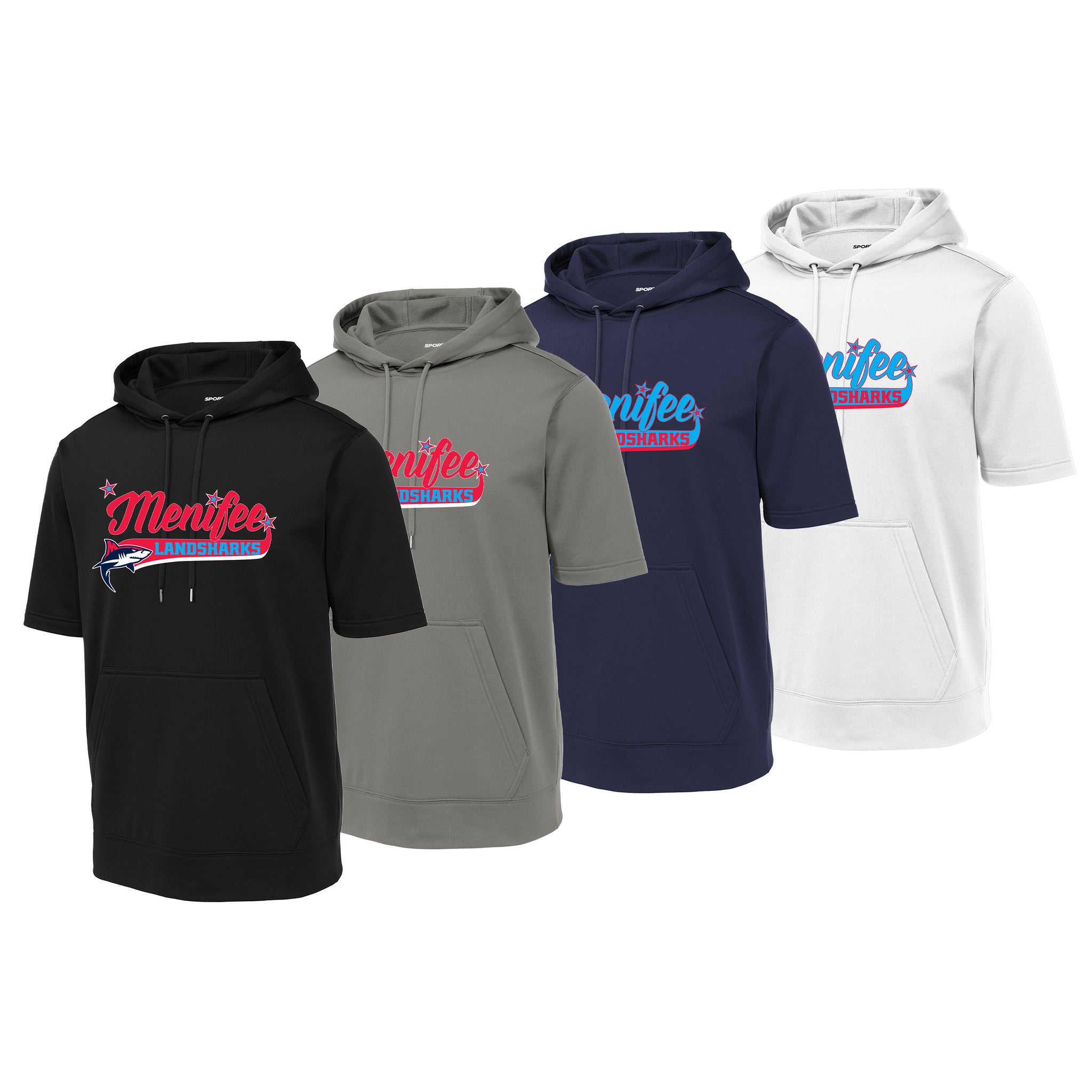 Menifee Landsharks Fastpitch Sport-Tek ® Sport-Wick ® Fleece Short Sleeve Hooded Pullover