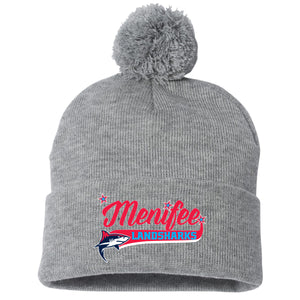 Menifee Landsharks Fastpitch Sportsman 12" Pom-Pom Cuffed Beanie