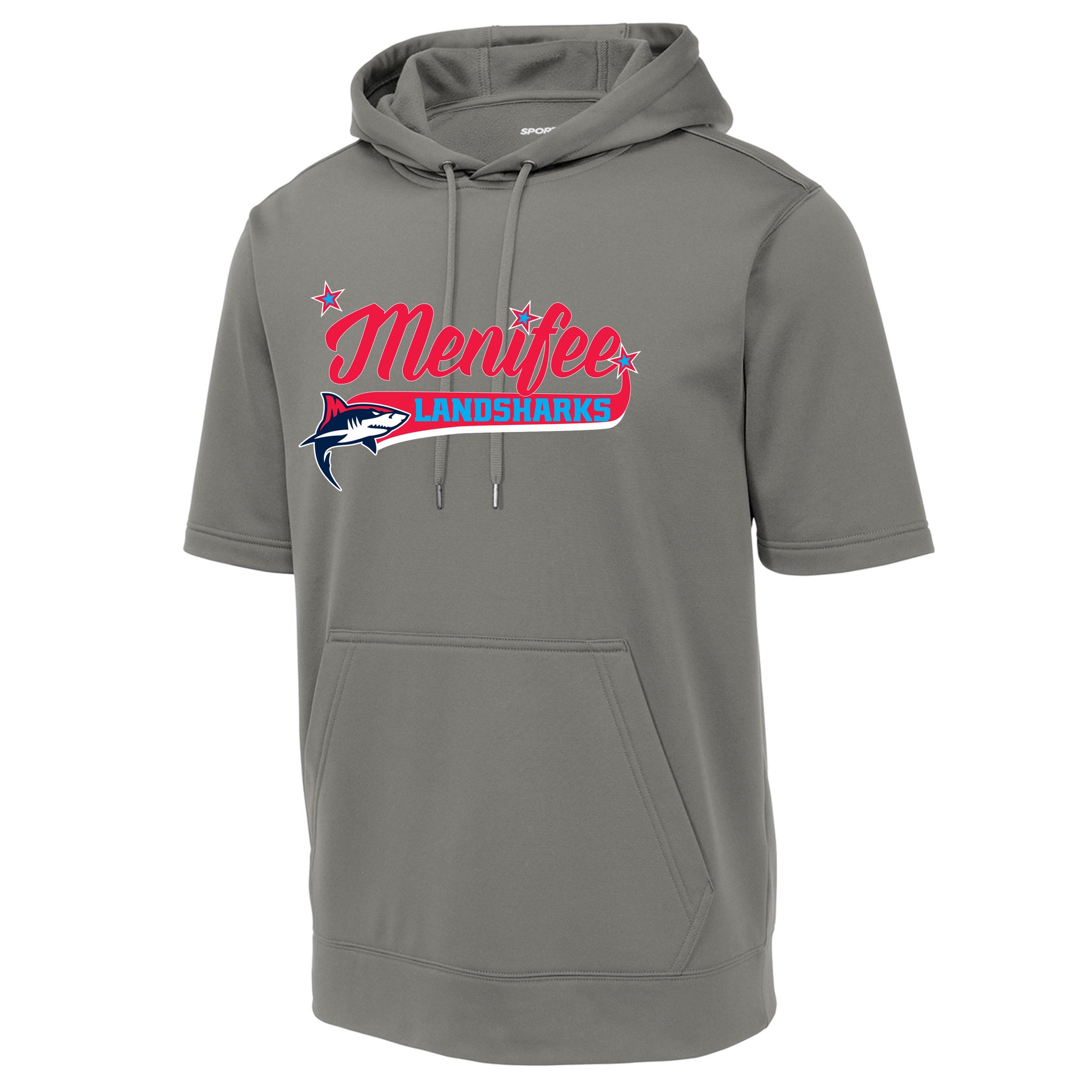 Menifee Landsharks Fastpitch Sport-Tek ® Sport-Wick ® Fleece Short Sleeve Hooded Pullover