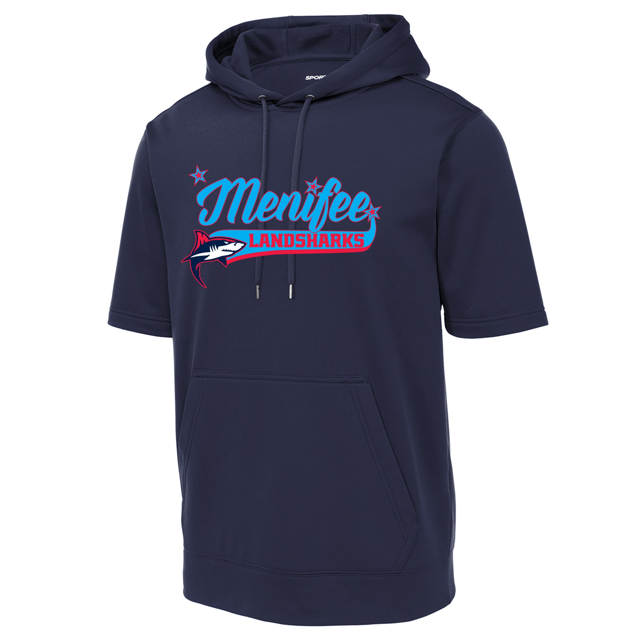 Menifee Landsharks Fastpitch Sport-Tek ® Sport-Wick ® Fleece Short Sleeve Hooded Pullover