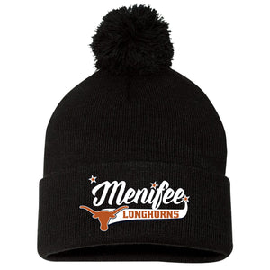 Menifee Longhorns Fastpitch Sportsman 12" Pom-Pom Cuffed Beanie