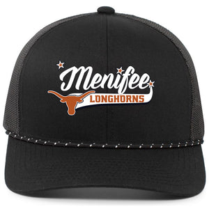 Menifee Longhorns Fastpitch Pacific Headwear Trucker Snapback Braid Cap