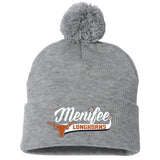Menifee Longhorns Fastpitch Sportsman 12" Pom-Pom Cuffed Beanie