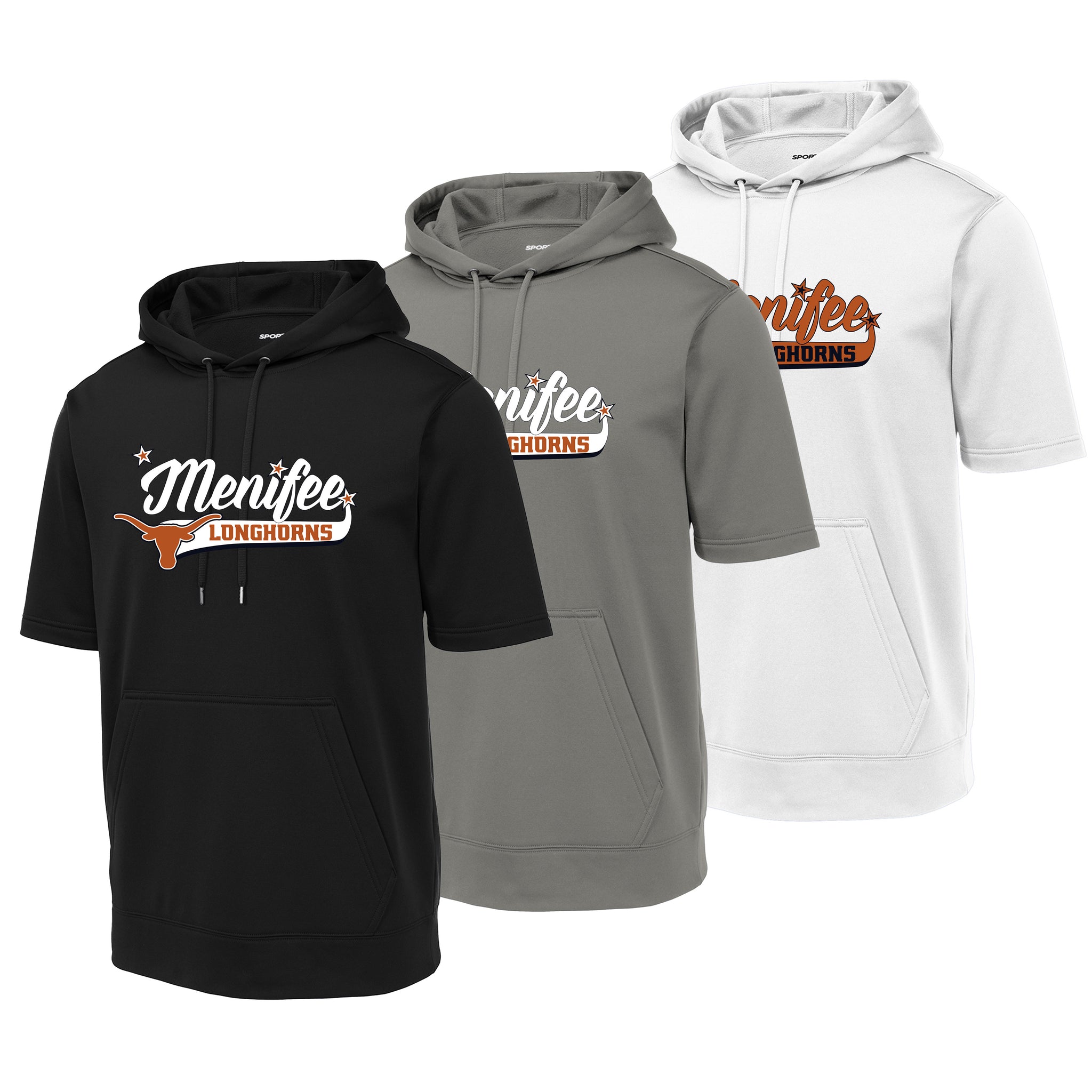 Menifee Longhorns Fastpitch Sport-Tek ® Sport-Wick ® Fleece Short Sleeve Hooded Pullover