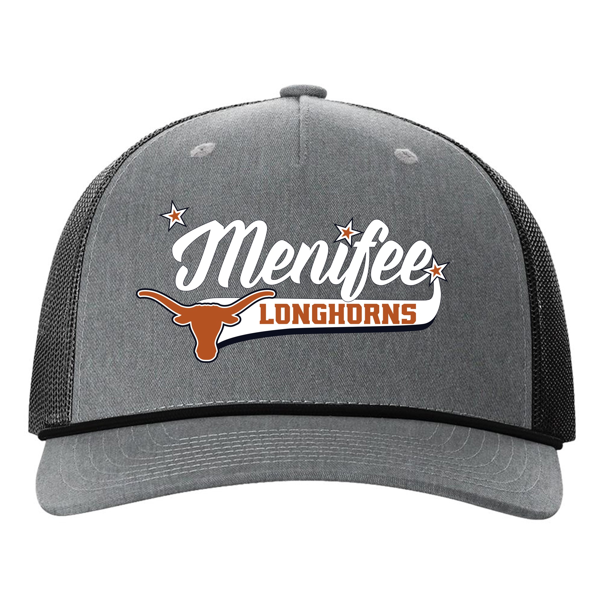 Menifee Longhorns Fastpitch Richardson 112FPR Five Panel Trucker with Rope Snapback