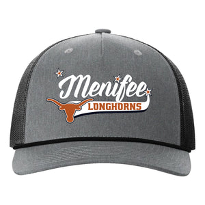 Menifee Longhorns Fastpitch Richardson 112FPR Five Panel Trucker with Rope Snapback