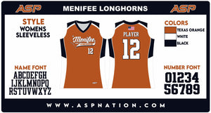 Menifee Longhorns Fastpitch Womens/Girls Full Sublimation Uniform Sleeveless