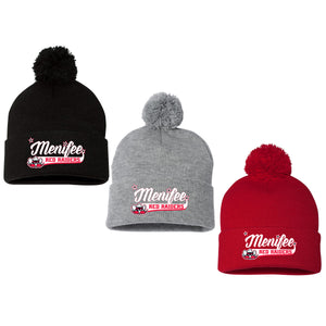 Menifee Red Raiders Fastpitch Sportsman 12" Pom-Pom Cuffed Beanie