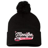 Menifee Red Raiders Fastpitch Sportsman 12" Pom-Pom Cuffed Beanie