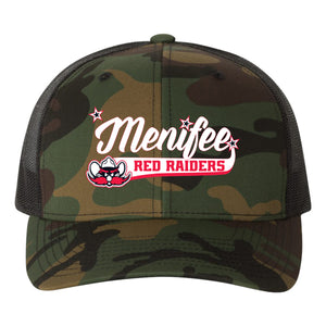 Menifee Red Raiders Fastpitch YP Classics Retro Trucker Snapback Hat
