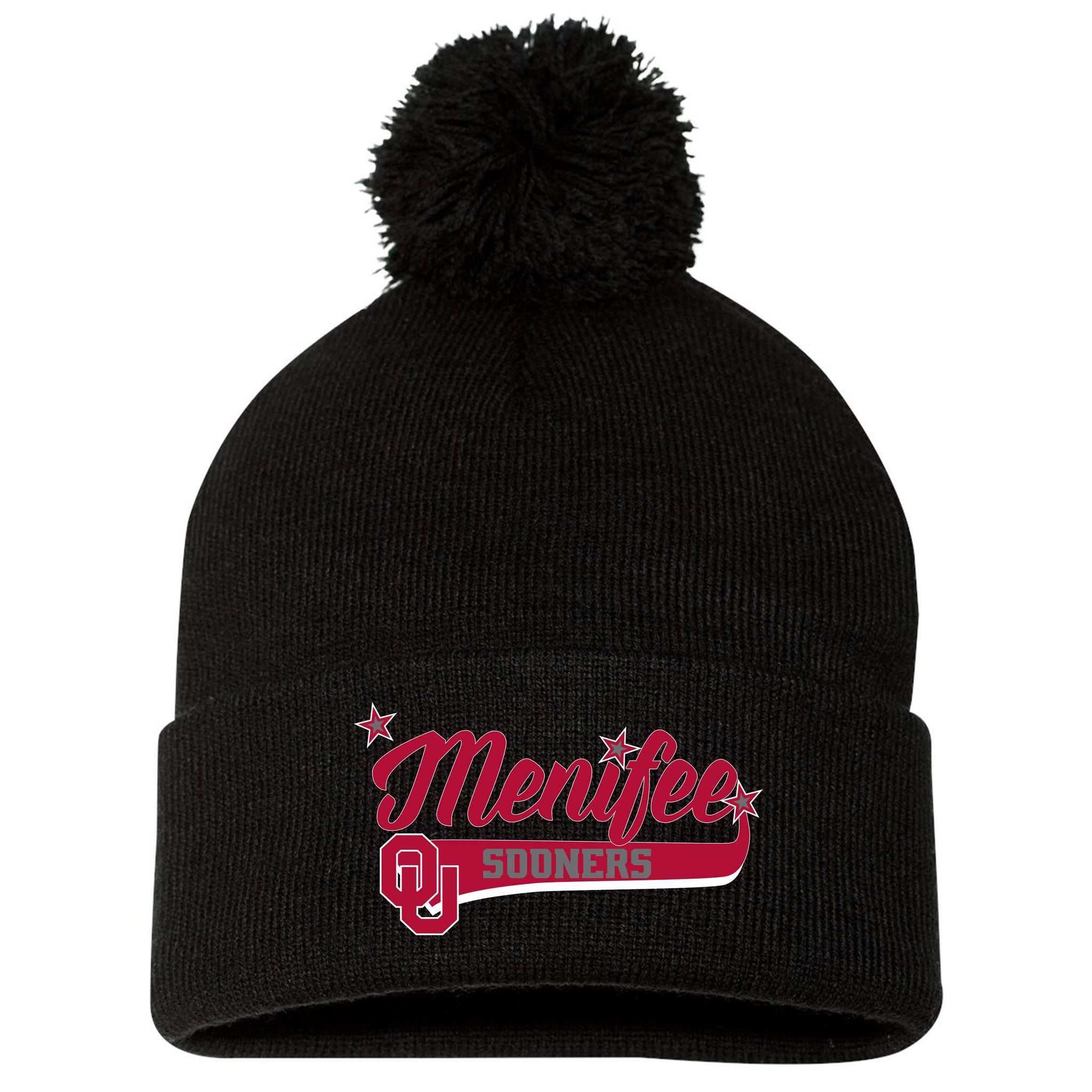 Menifee Sooners Fastpitch Sportsman 12" Pom-Pom Cuffed Beanie