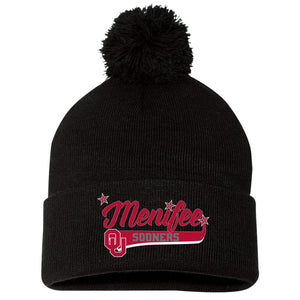 Menifee Sooners Fastpitch Sportsman 12" Pom-Pom Cuffed Beanie