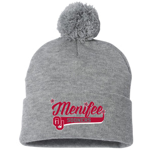 Menifee Sooners Fastpitch Sportsman 12" Pom-Pom Cuffed Beanie