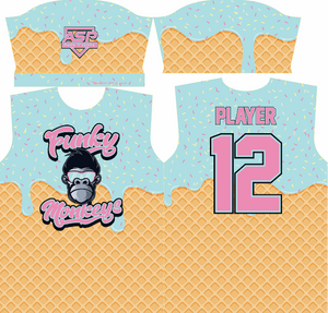 Funky Monkeys Baseball Mens/Boys Full Sublimation Short Sleeve