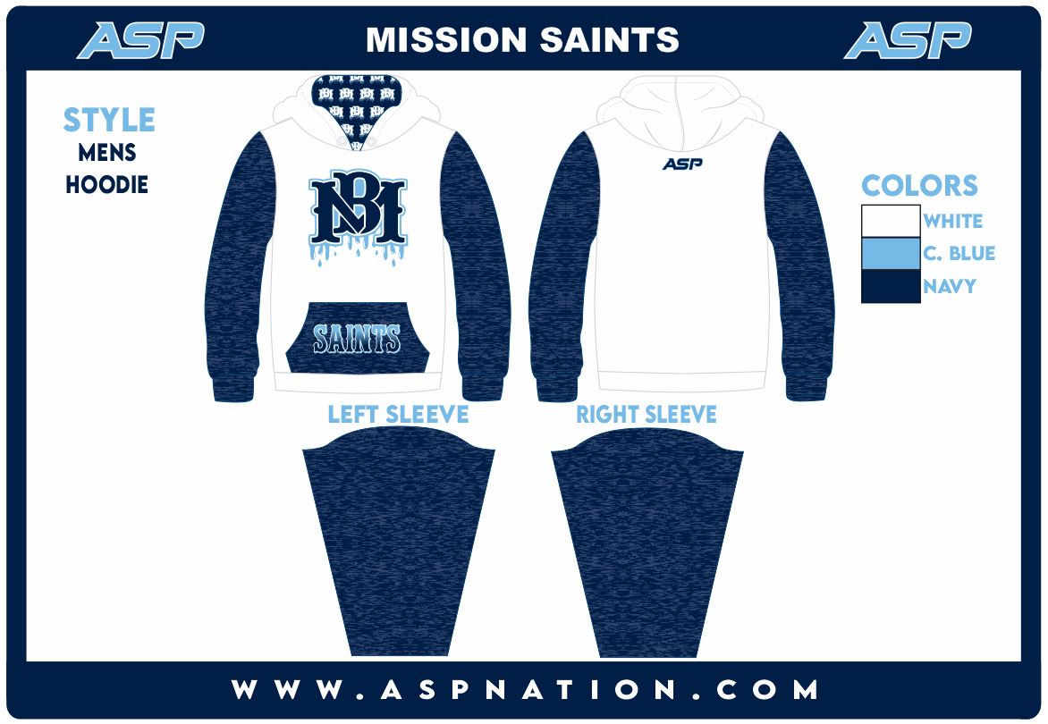 Mission Saints Baseball Men's/Boy's Full Sublimation Hoodie