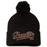 NC Bandits Fastpitch Sportsman 12" Pom-Pom Cuffed Beanie