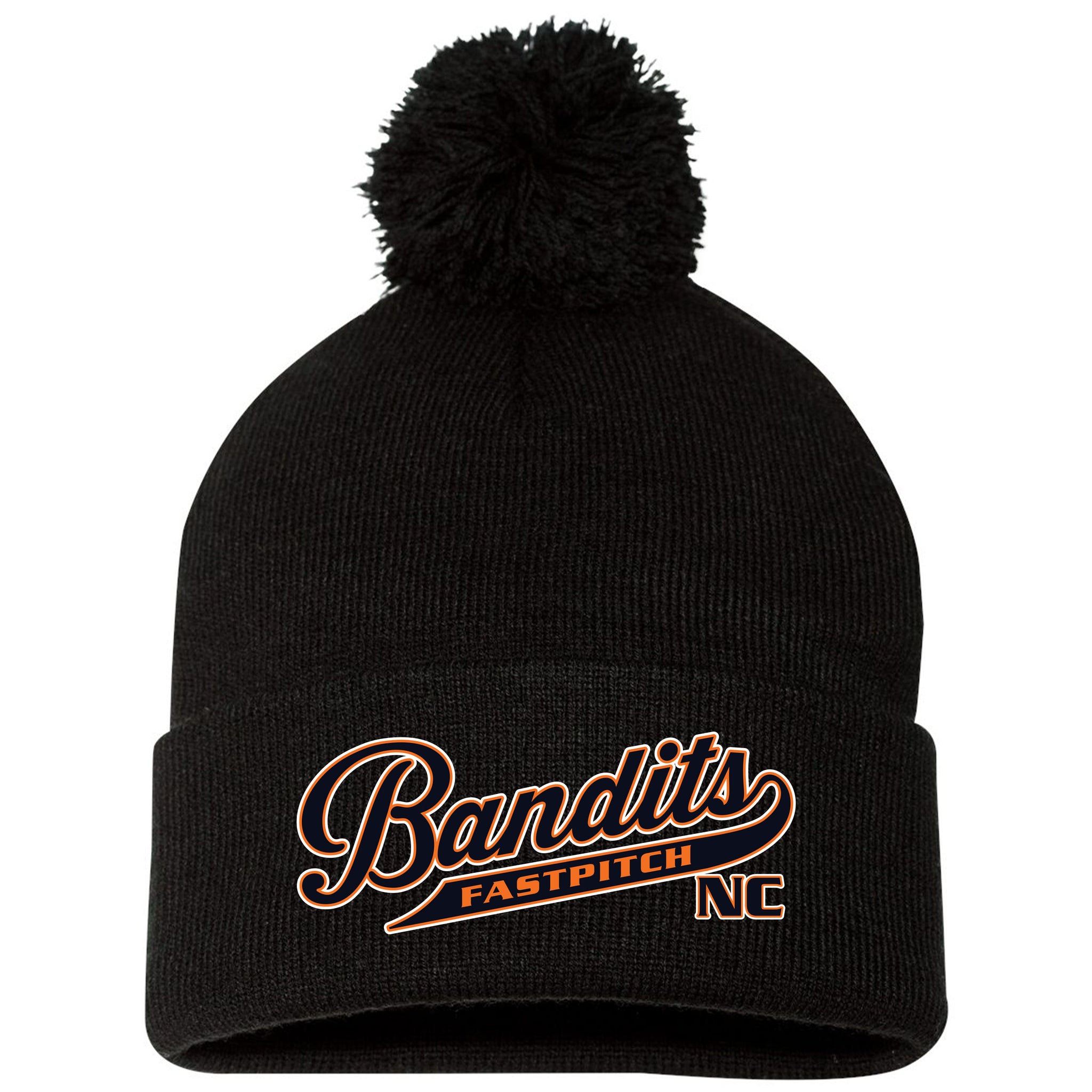 NC Bandits Fastpitch Sportsman 12" Pom-Pom Cuffed Beanie