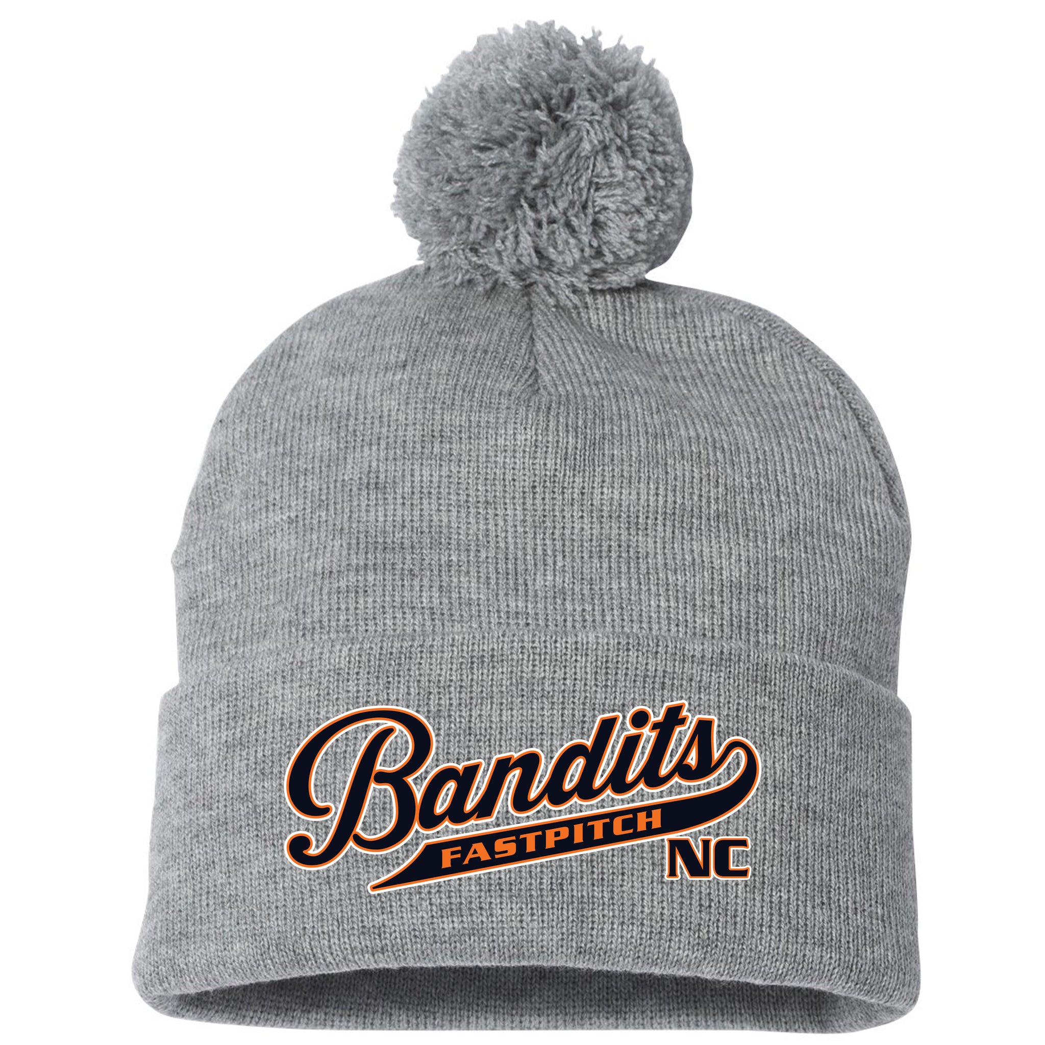NC Bandits Fastpitch Sportsman 12" Pom-Pom Cuffed Beanie