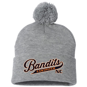 NC Bandits Fastpitch Sportsman 12" Pom-Pom Cuffed Beanie