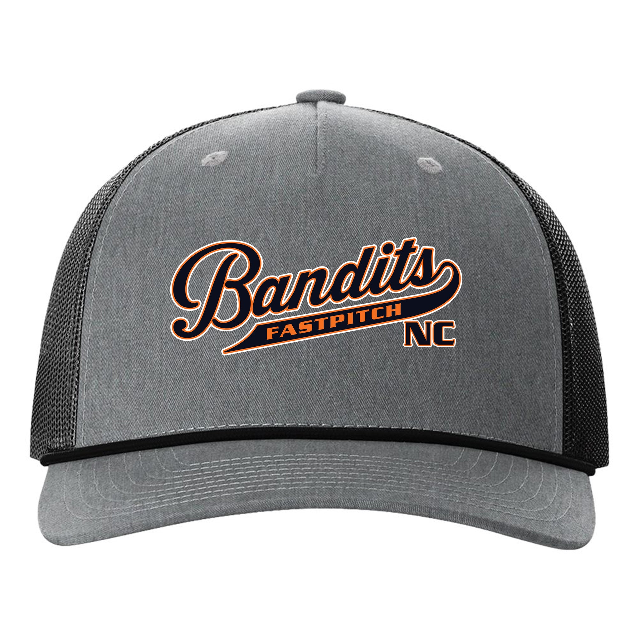 NC Bandits Fastpitch Richardson 112FPR Five Panel Trucker with Rope Snapback