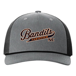 NC Bandits Fastpitch Richardson 112FPR Five Panel Trucker with Rope Snapback
