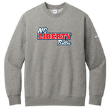 NC Liberty Belles Fastpitch Nike Club Fleece Sleeve Swoosh Crew