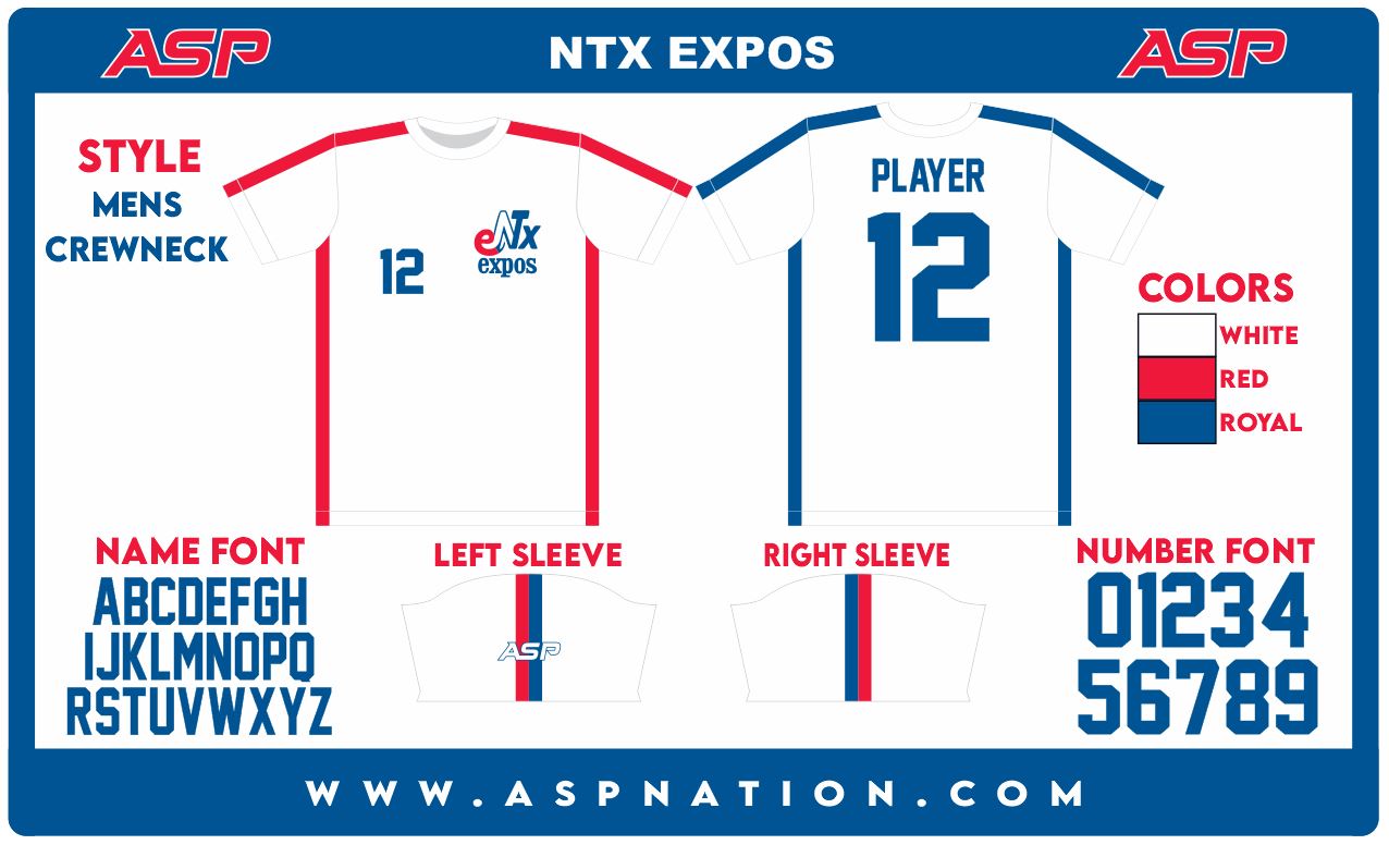 NTX Expos Baseball Mens/Boys Full Sublimation Uniform Short Sleeve