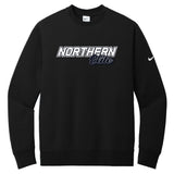 Northern Elite Fastpitch Nike Club Fleece Sleeve Swoosh Crew