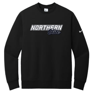 Northern Elite Fastpitch Nike Club Fleece Sleeve Swoosh Crew