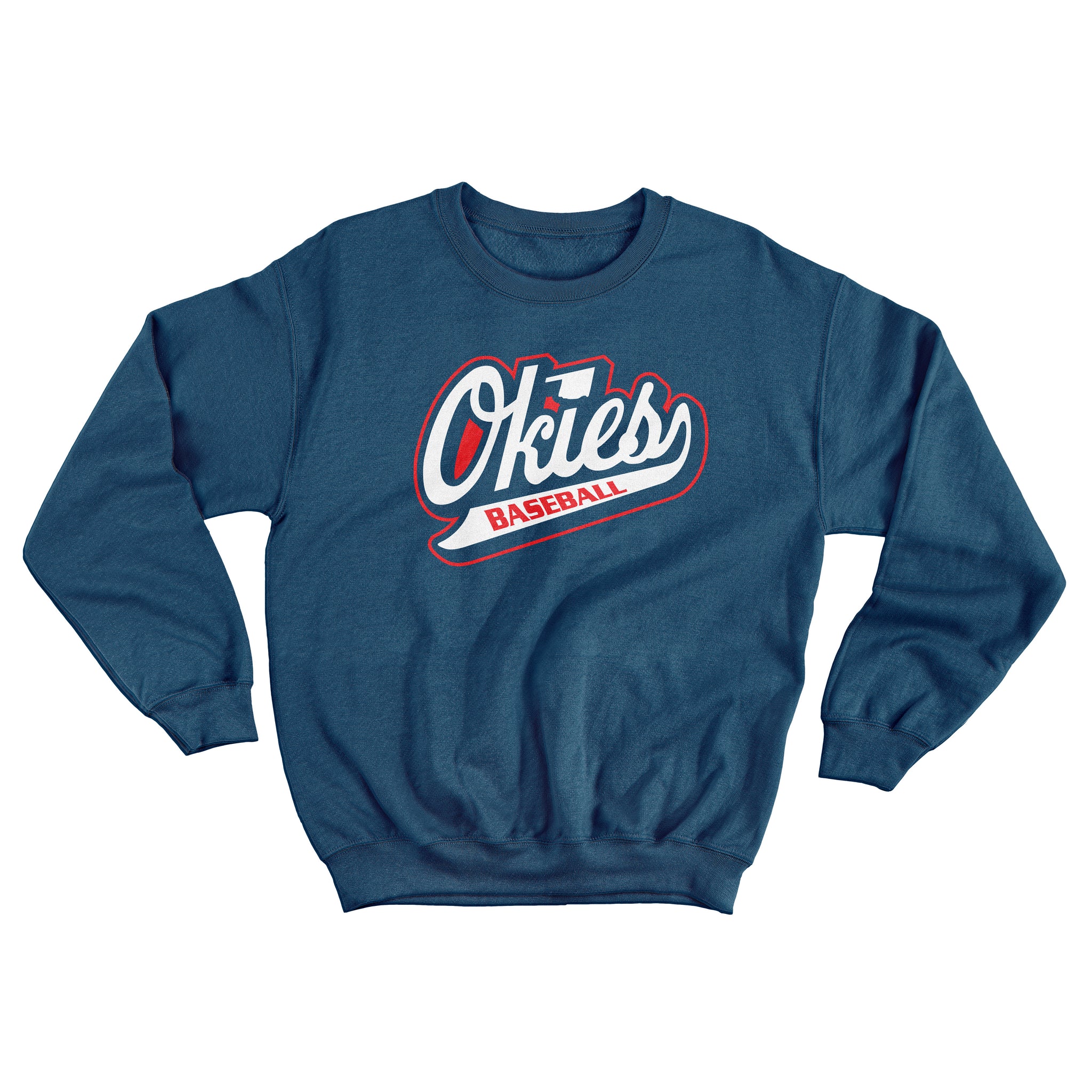 OKIES BASEBALL 50/50 BLEND CREWNECK SWEATSHIRT