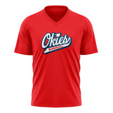 OKIES BASEBALL WOMENS V-NECK FULL SUB SHORT SLEEVE