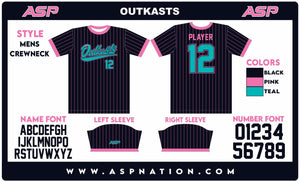 Outkasts Fastpitch Mens/Boys Full Sublimation Short Sleeve