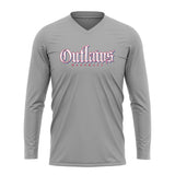 OUTLAWS BASEBALL WOMENS V-NECK FULL SUB LONG SLEEVE