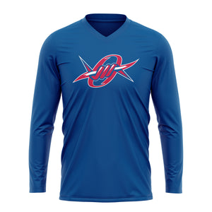 OUTLAWS BASEBALL WOMENS V-NECK FULL SUB LONG SLEEVE