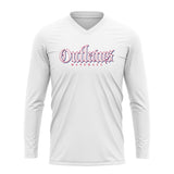 OUTLAWS BASEBALL WOMENS V-NECK FULL SUB LONG SLEEVE