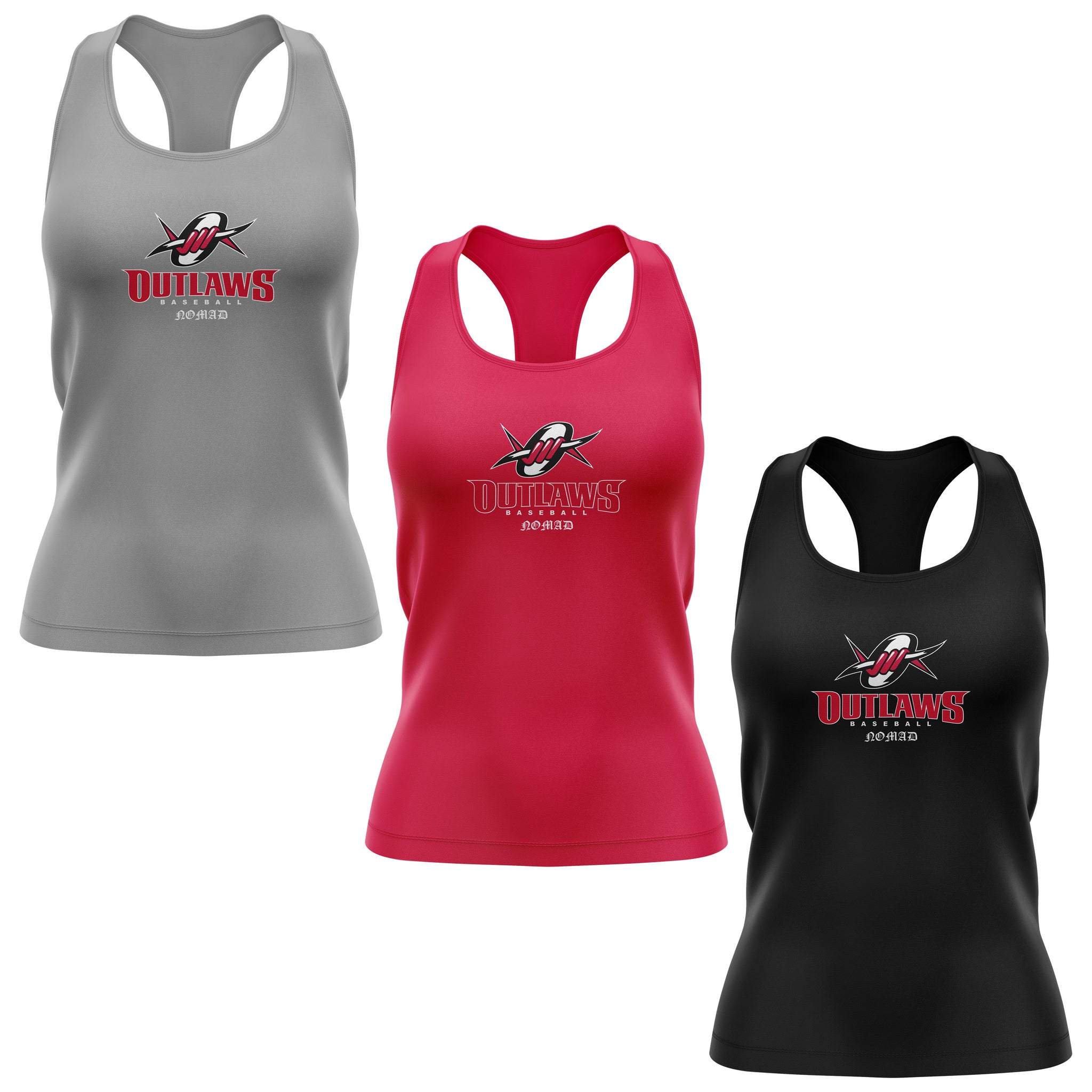 Outlaws Baseball Womens Full Sub Tank