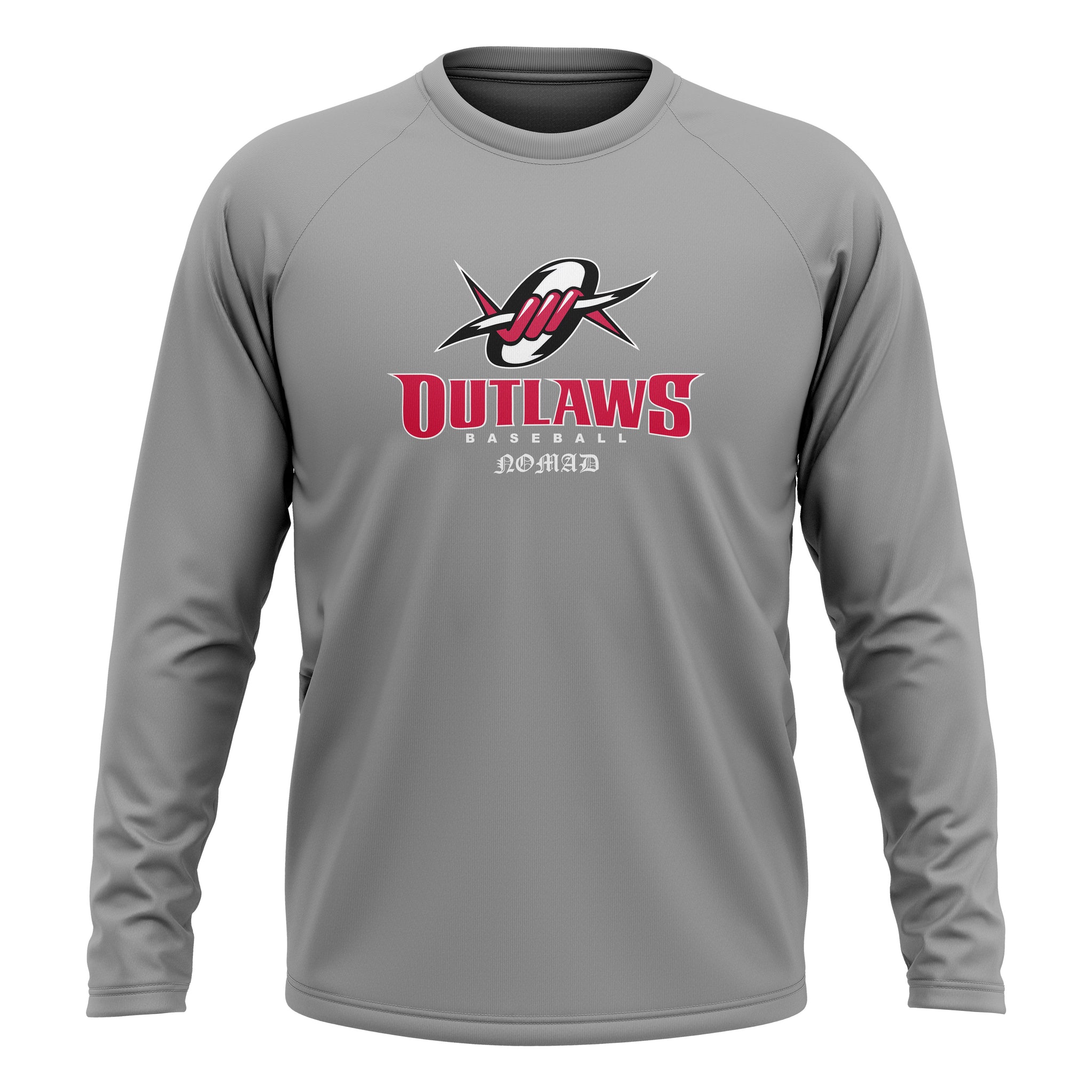 Outlaws Baseball Mens Full Sub Long Sleeve