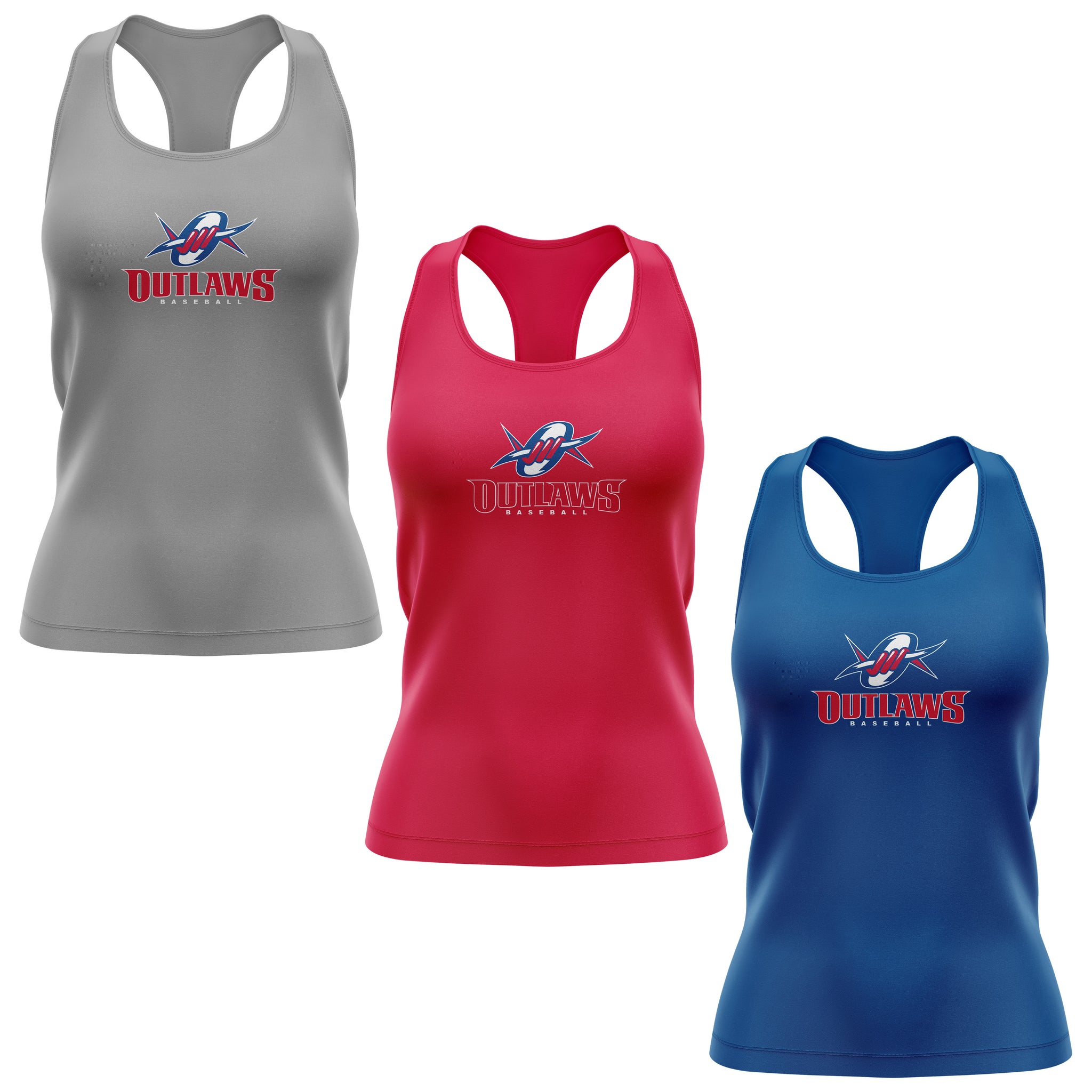 Outlaws Baseball Womens Full Sub Tank