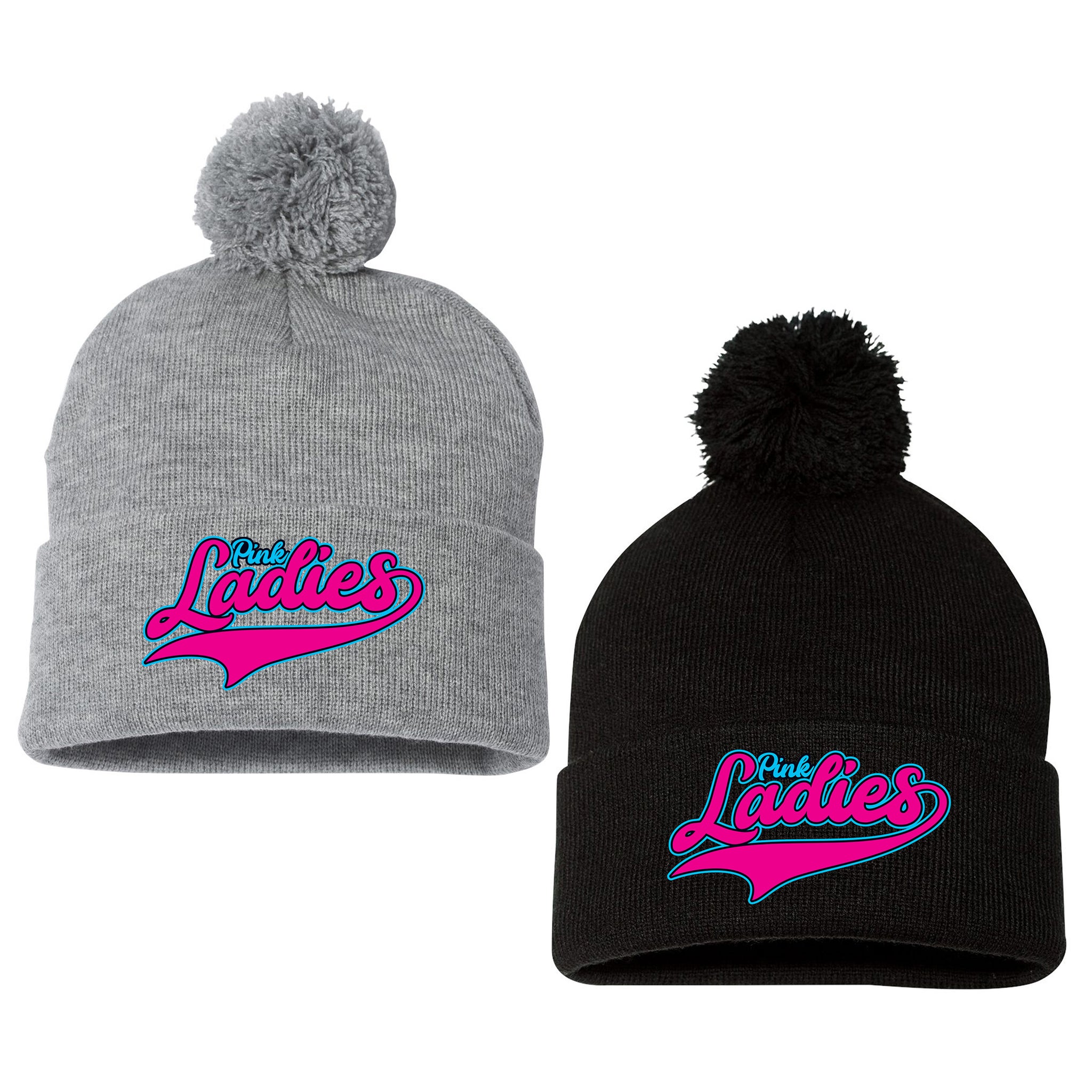 Pink Ladies Fastpitch Sportsman 12" Pom-Pom Cuffed Beanie