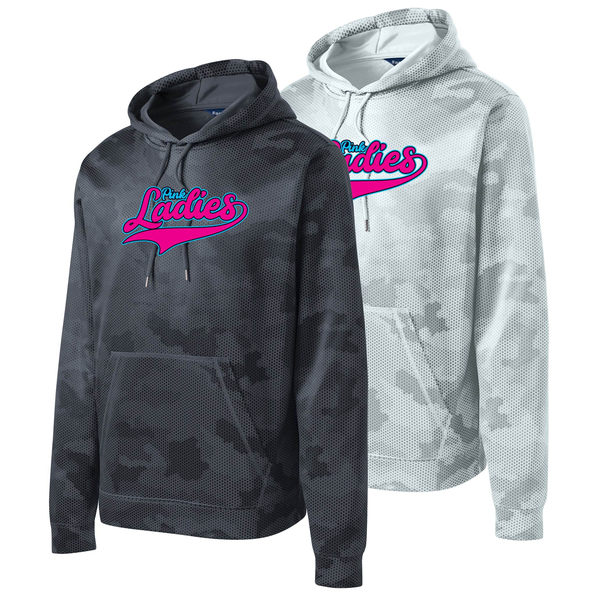 Pink Ladies Fastpitch Sport-Tek® Sport-Wick® CamoHex Fleece Hooded Pullover