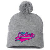 Pink Ladies Fastpitch Sportsman 12" Pom-Pom Cuffed Beanie