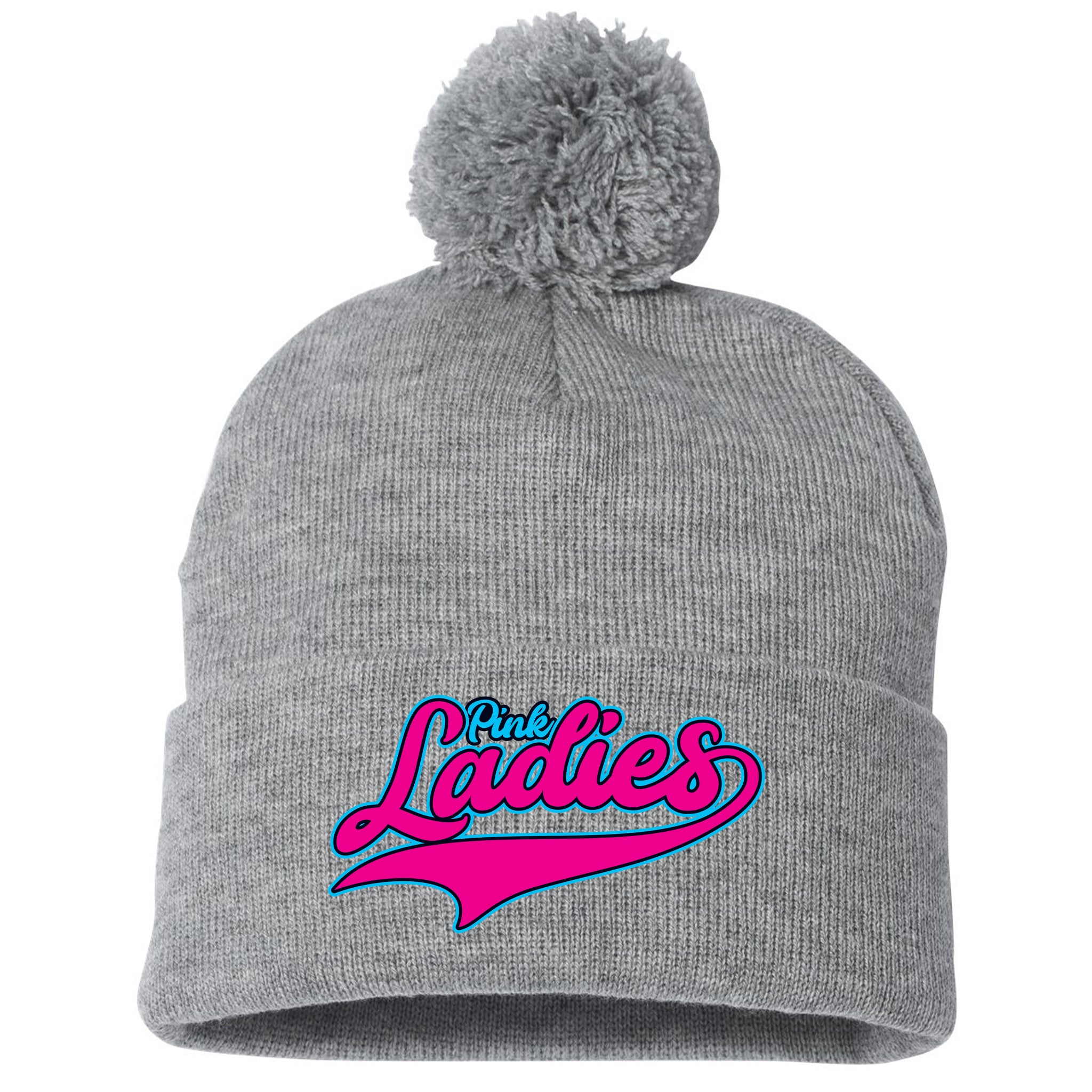 Pink Ladies Fastpitch Sportsman 12" Pom-Pom Cuffed Beanie