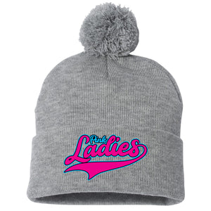 Pink Ladies Fastpitch Sportsman 12" Pom-Pom Cuffed Beanie