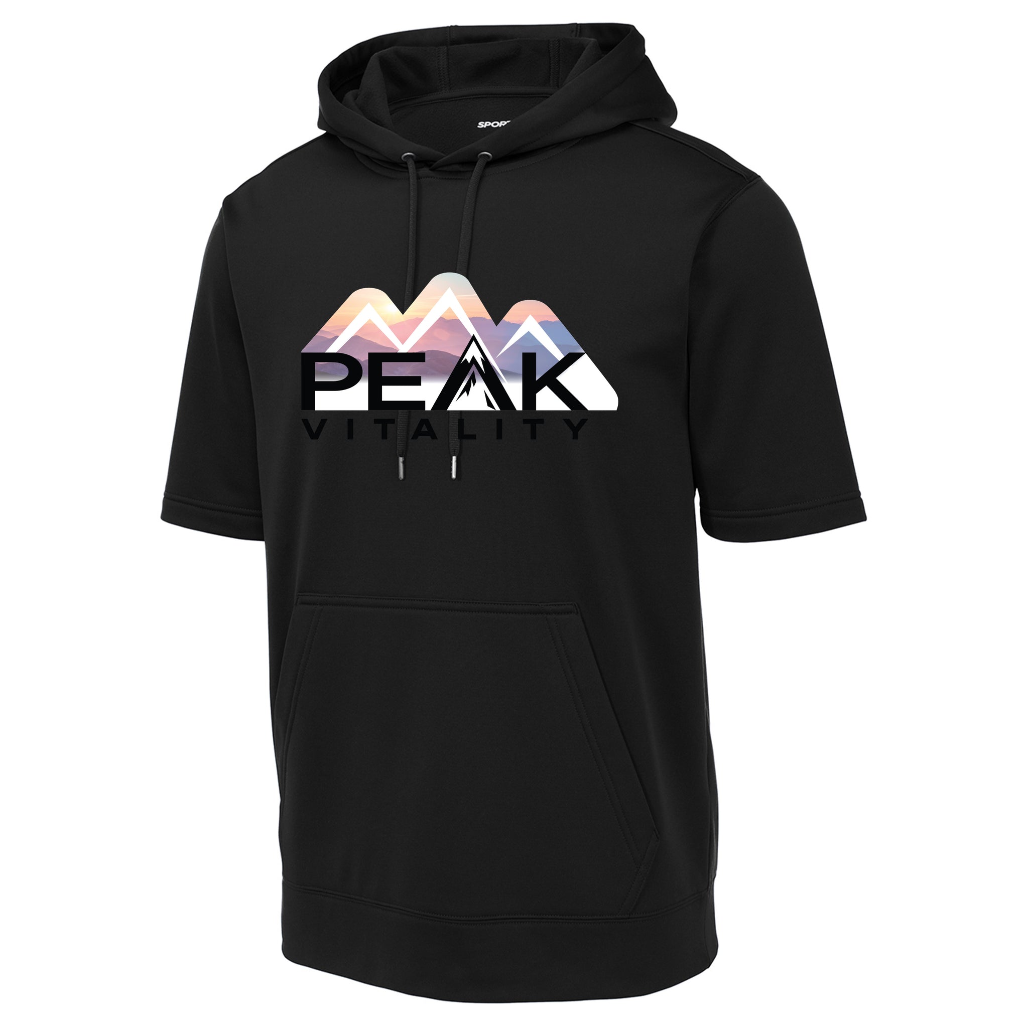 Peak Vitality Sport-Tek ® Sport-Wick ® Fleece Short Sleeve Hooded Pullover