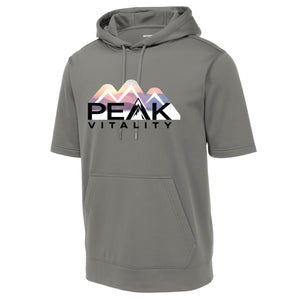 Peak Vitality Sport-Tek ® Sport-Wick ® Fleece Short Sleeve Hooded Pullover